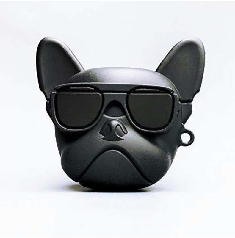 TECHWIND Silicone Latch Headphone Case  (BULL DOG BLACK)