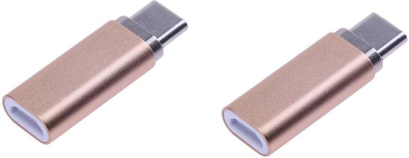 Tech-X Rose Gold Type C to Micro USB Adapter/Converter Pack of 2 Phone Converter  (Yes)