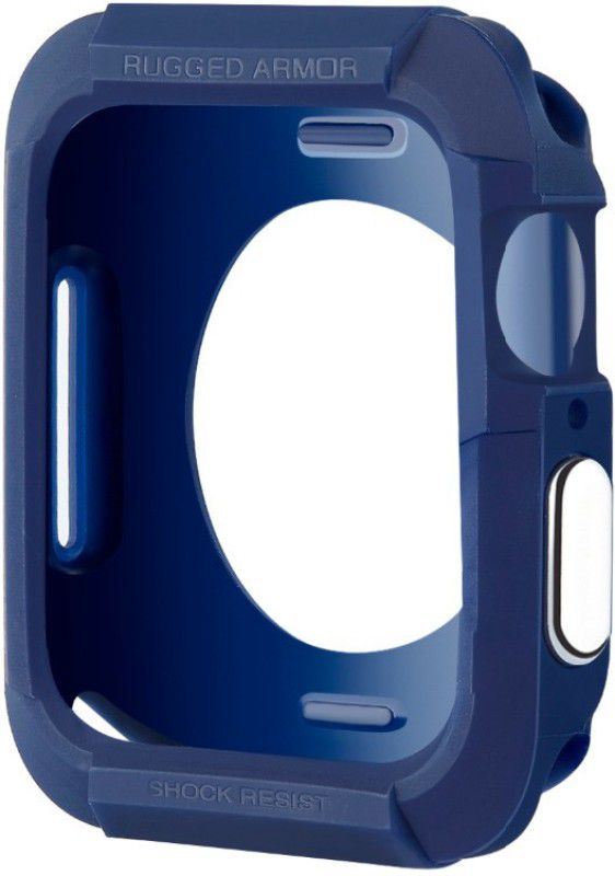 J Bumper Case for Soft Slim Flexible TPU Anti-Scratch Cover Screen Protector for iWatch Series 4 40mm  (Blue, Silicon, Pack of: 1)