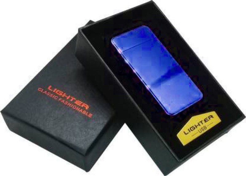 play run ™ Touch Sensor Electronic Lighter Dual Arc Technology Premium Body Glossy Design Cigarette Lighter  (Blue)