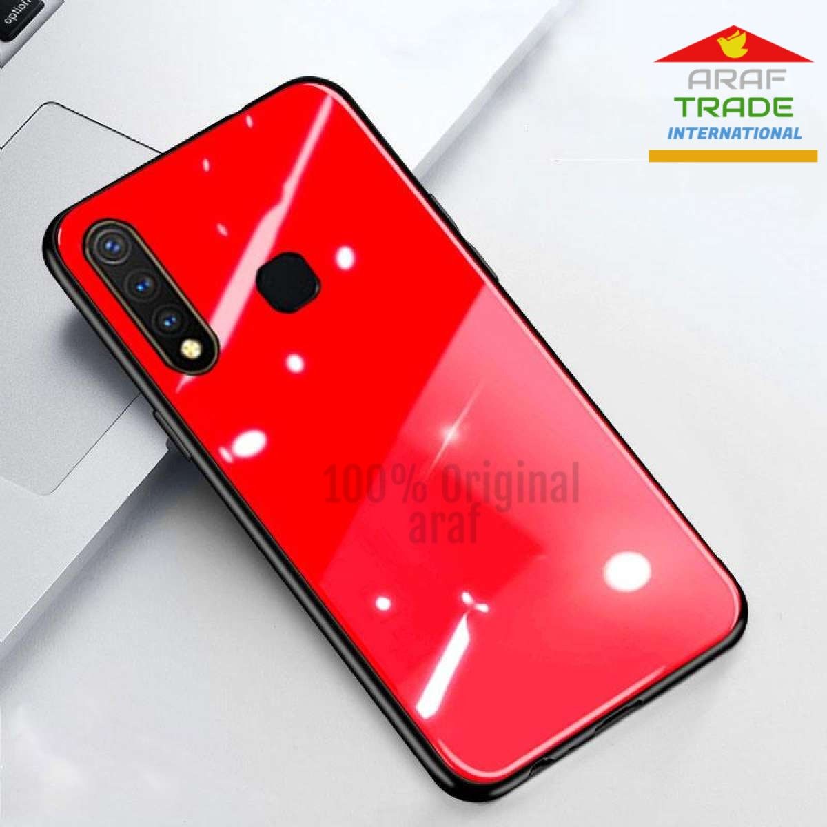 For VIVO Y19 / VIVO Y5S / VIVO U3 / VIVO U20  “HONG KONG Design” Tempered Glass Protector Casing Glass Back Phone Cover