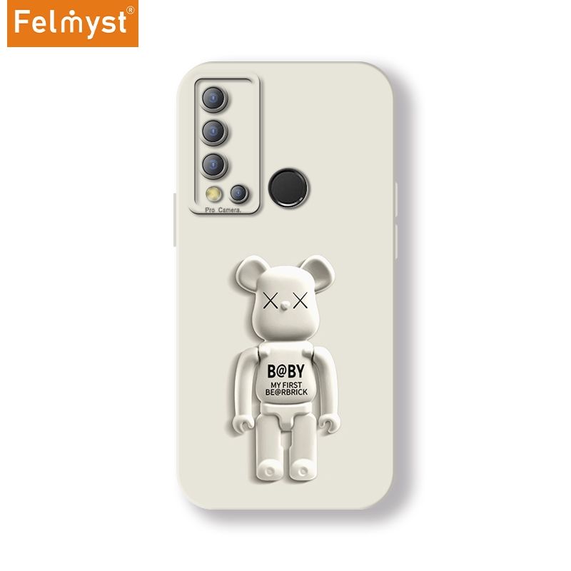 Bearbrick For Huawei nova 5i Back Mobile Phone Holder Case XX Be@rbrick Simple Luxury Mens Girls Liquid Silicone Protect Lens Shockproof Full Soft Cover
