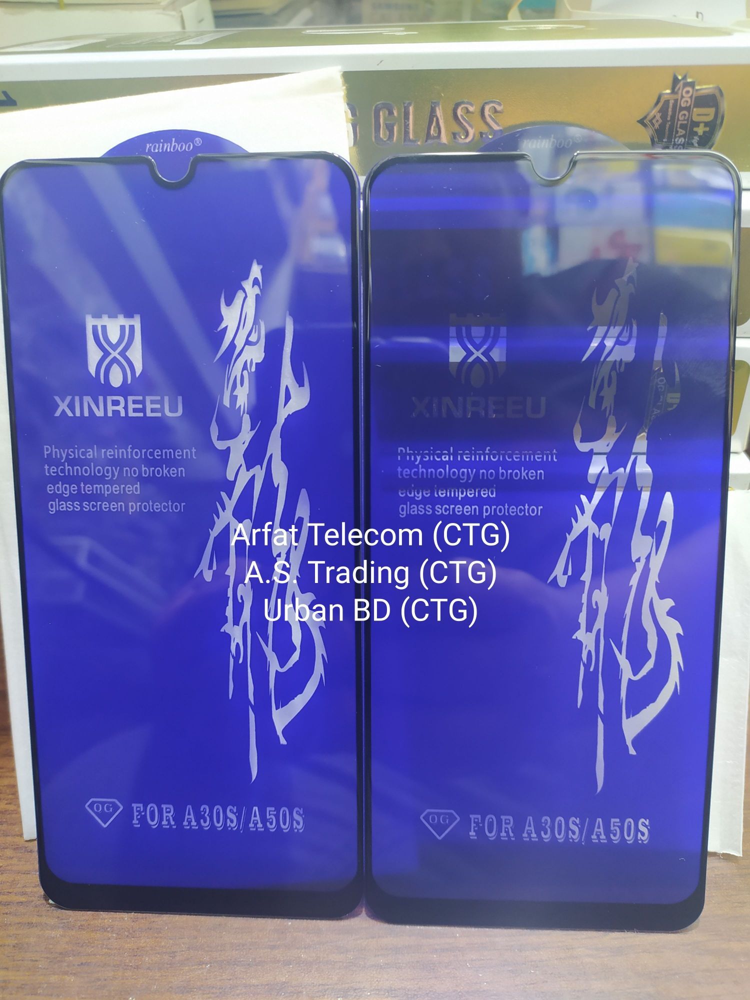 Rinbo Big Shining Curve Glass Screen Protector For Samsung A30s/A50s