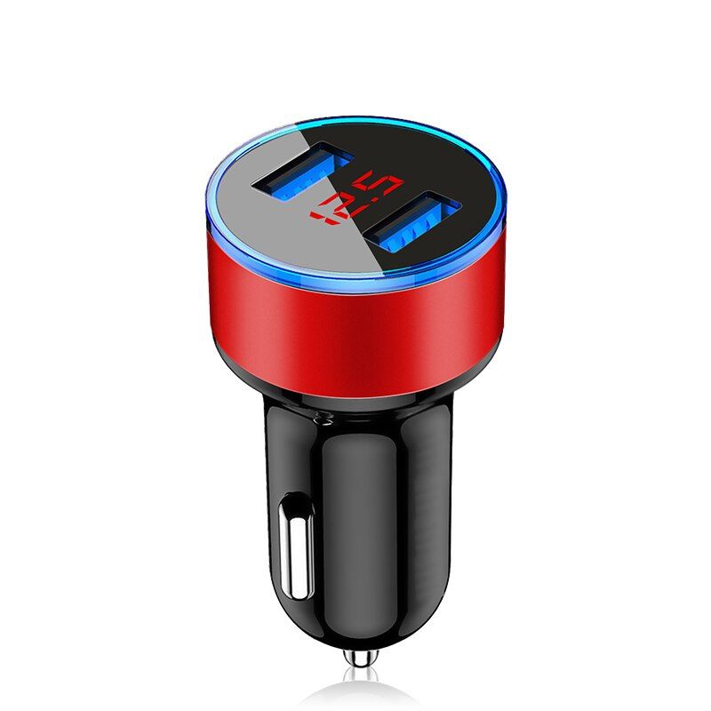 4.8A 5V Car Chargers 2 Ports Fast Charging For Samsung Huawei iphone 11 8 Plus Universal Aluminum Dual USB Car-charger Adapter