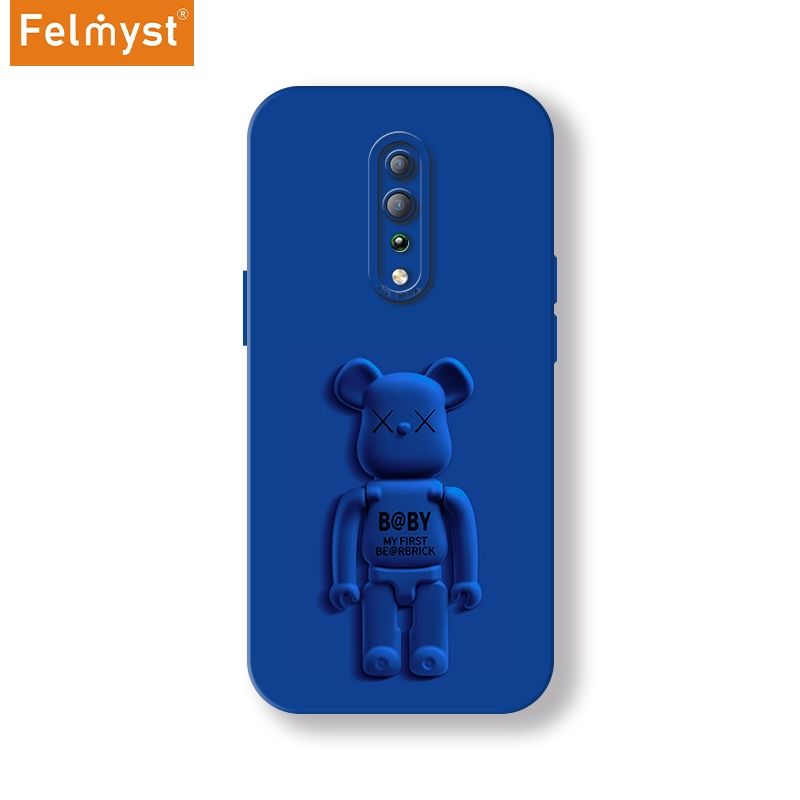 Bearbrick For Oppo Reno6 Pro Plus 5G Back Mobile Phone Holder Case XX Be@rbrick Simple Luxury Mens Girls Liquid Silicone Protect Lens Shockproof Full Soft Cover