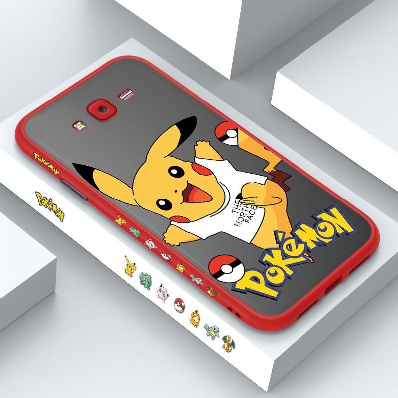ZeroQiQi for Samsung J5 2015 Case White Clothes Pikachu Side Printing Cover Frosted Ultra Thin Protective Anti Fall Phone Case