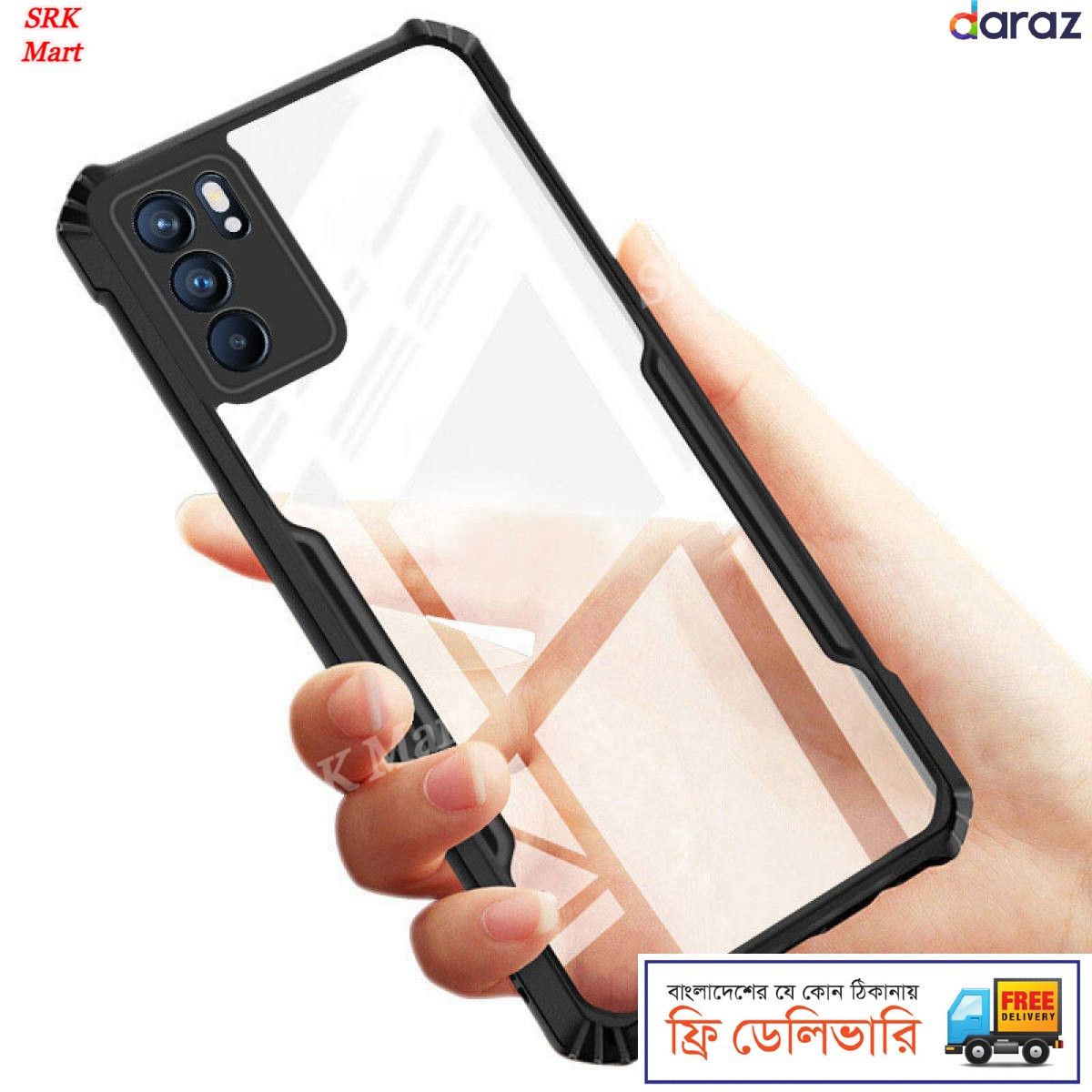Oppo Reno6 5G / Oppo Reno 6 5G - l Hard Case Four corner Transparent Silica Gel Matte ShockProof Slim Thin Back Cover Phone Casing