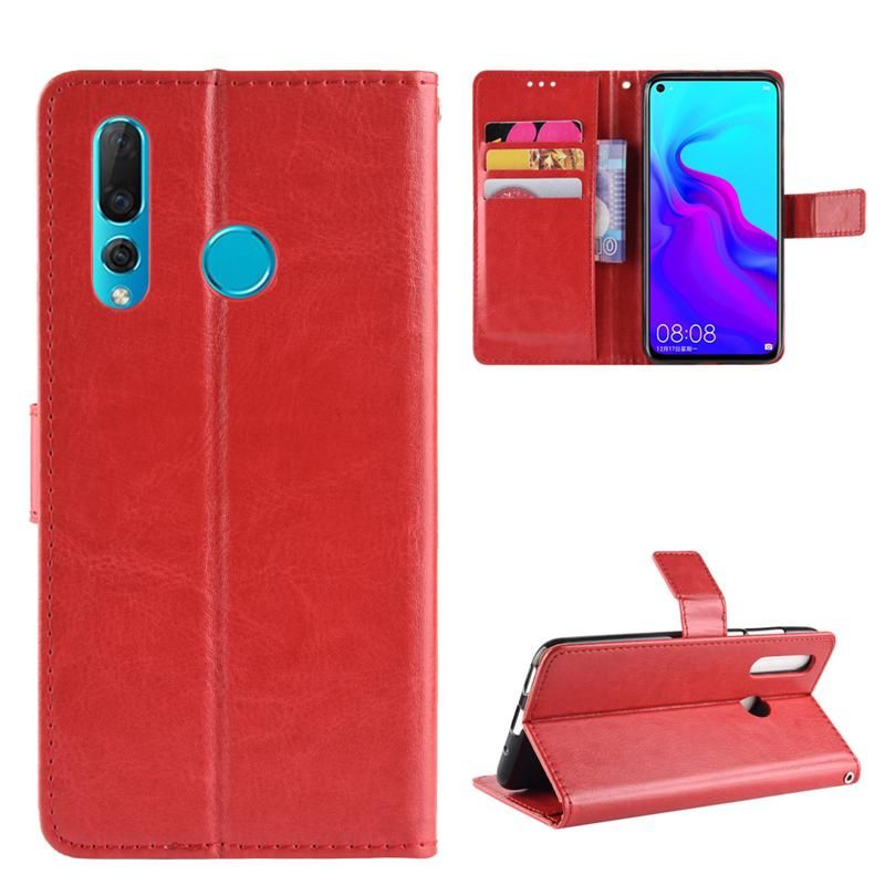 For Huawei nova 4 Vintage Leather Magnetic Buckle Flip Cover Case