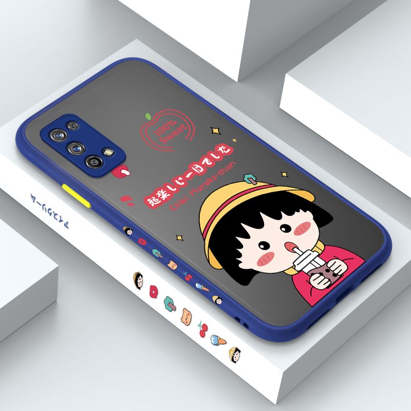 ZeroQiQi for Realme 7 Pro Case Chibi Maruko Side Printing Cover Frosted Ultra Thin Protective Anti Fall Phone Case