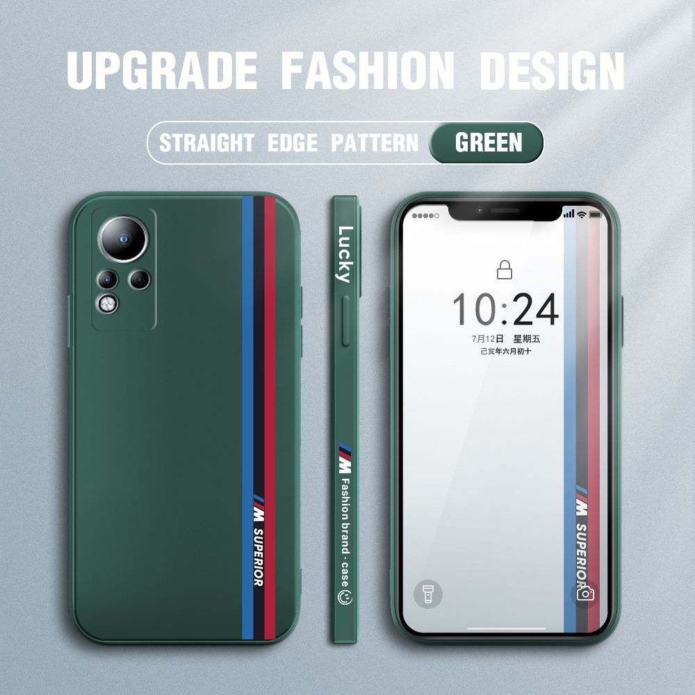 Jizetin for Infinix Note 11 Back Cover Simple Graffiti Track Side DesignSilicone Phone Case Square Camera Protective Phone Cases