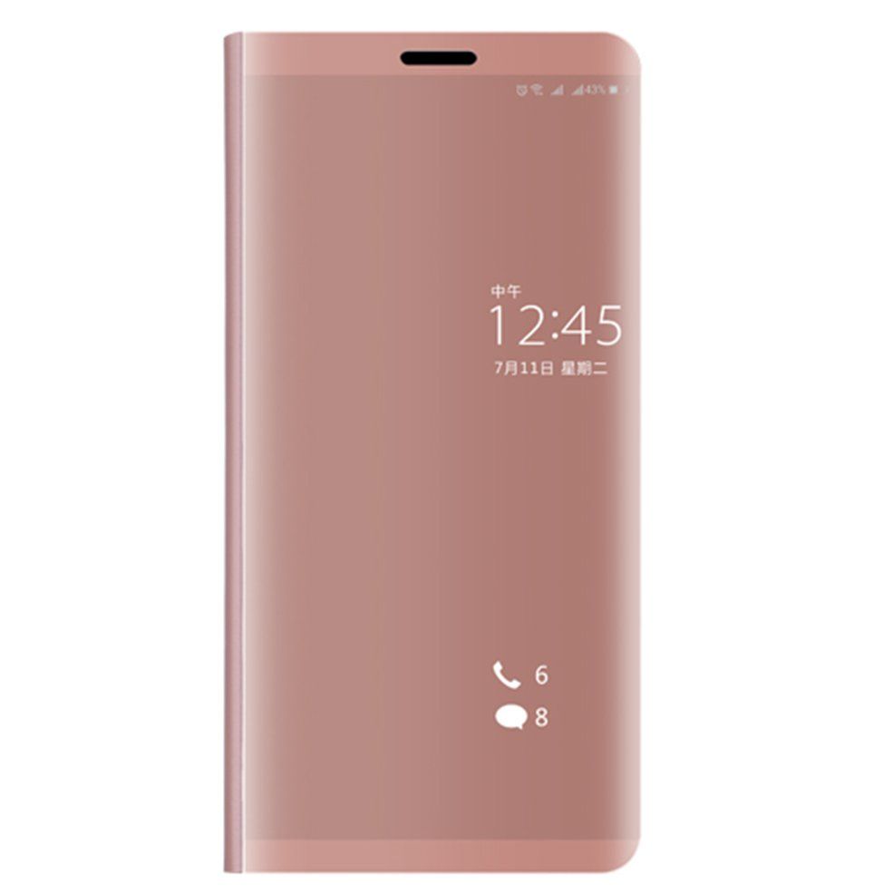 Electroplated Vertical Mirror Phone Protection for Huawei Series Rose golden