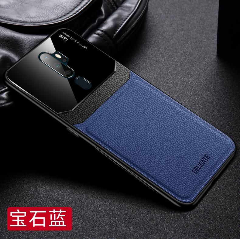 For OPPO A5 2020  Eyelid PU Leather business anti-fall phone case