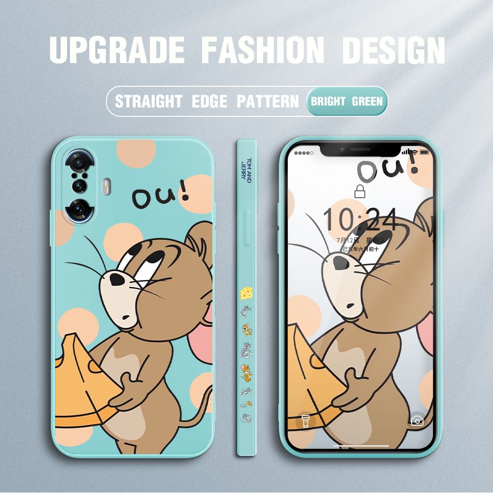 FHKL for Xiaomi Poco F3 GT / Redmi K40 Gaming Back Cover Jerry Side design Soft Case Multicolor Liquid Silicone Phone Cases