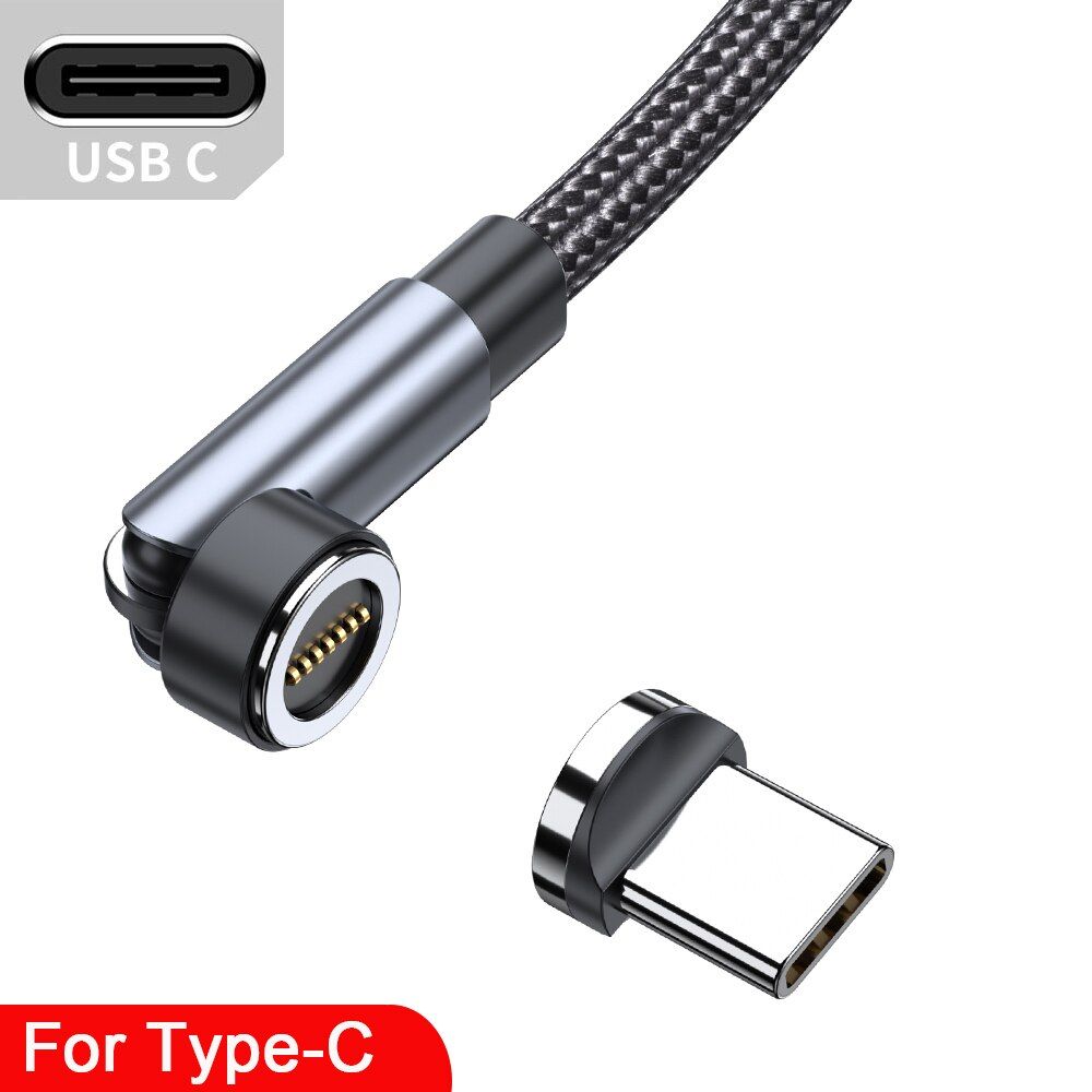 Amzish 540 Rotate 3A Magnetic Cable Fast Charging Micro Usb Cable Type C Cable For Iphone Magnet Charger Phone Data Wire Cord