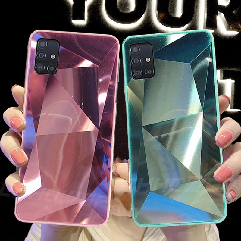 For Samsung A51 Case 3D Diamond Prism Holographic Laser Phone Case For Samsung Galaxy A71 SM A515F A717F A 51 71 Cover