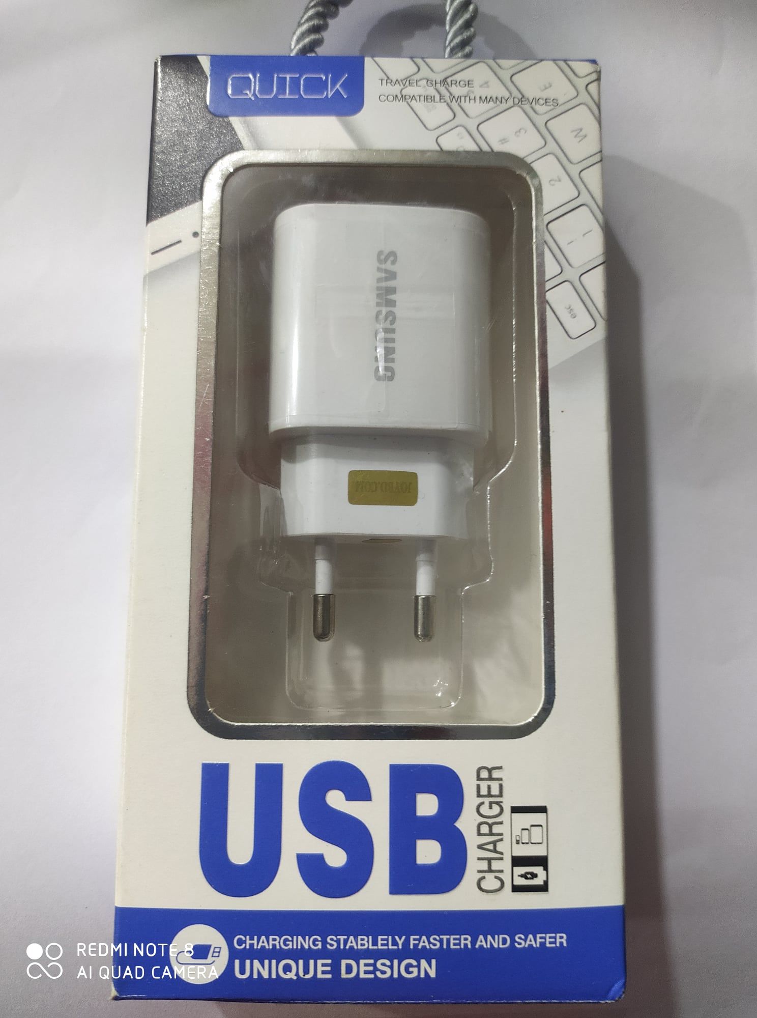 Samsung 2A Fast Charger with USB-C Fast Charging Cable-White