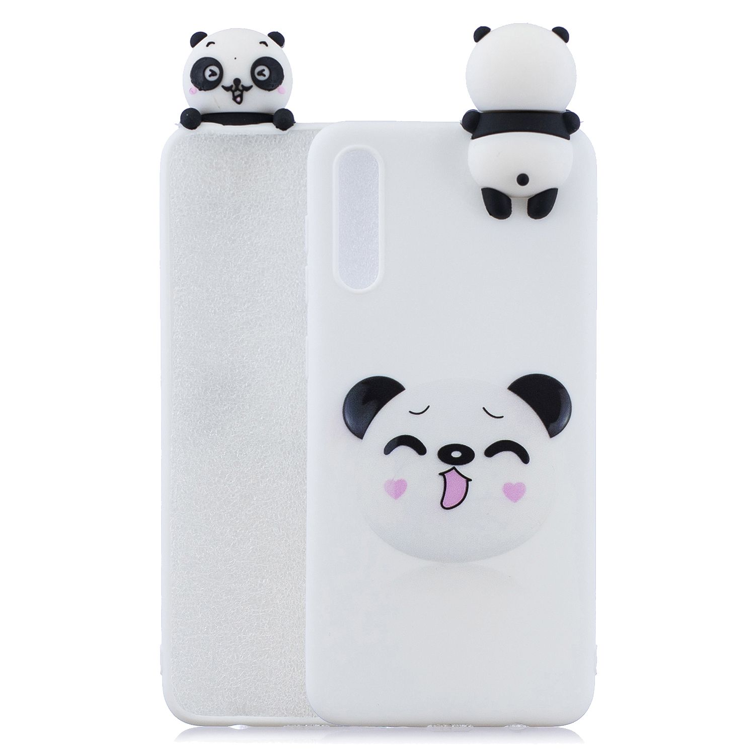 Yfashion For  0 3D Cartoon Lovely Coloured Painted Soft PU Back Cover Non-slip Shockproof Full Protective Case