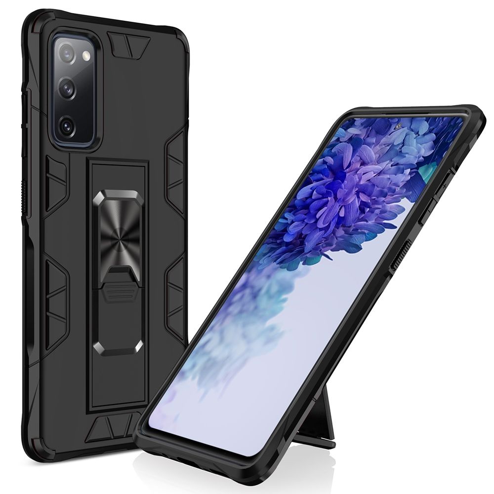 For Samsung Galaxy S20 FE / Galaxy S20 FE 5G Heavy Impact Resistant Military Bracket Armor Series [Support Magnetic Car Mount] Protective Case  Cover