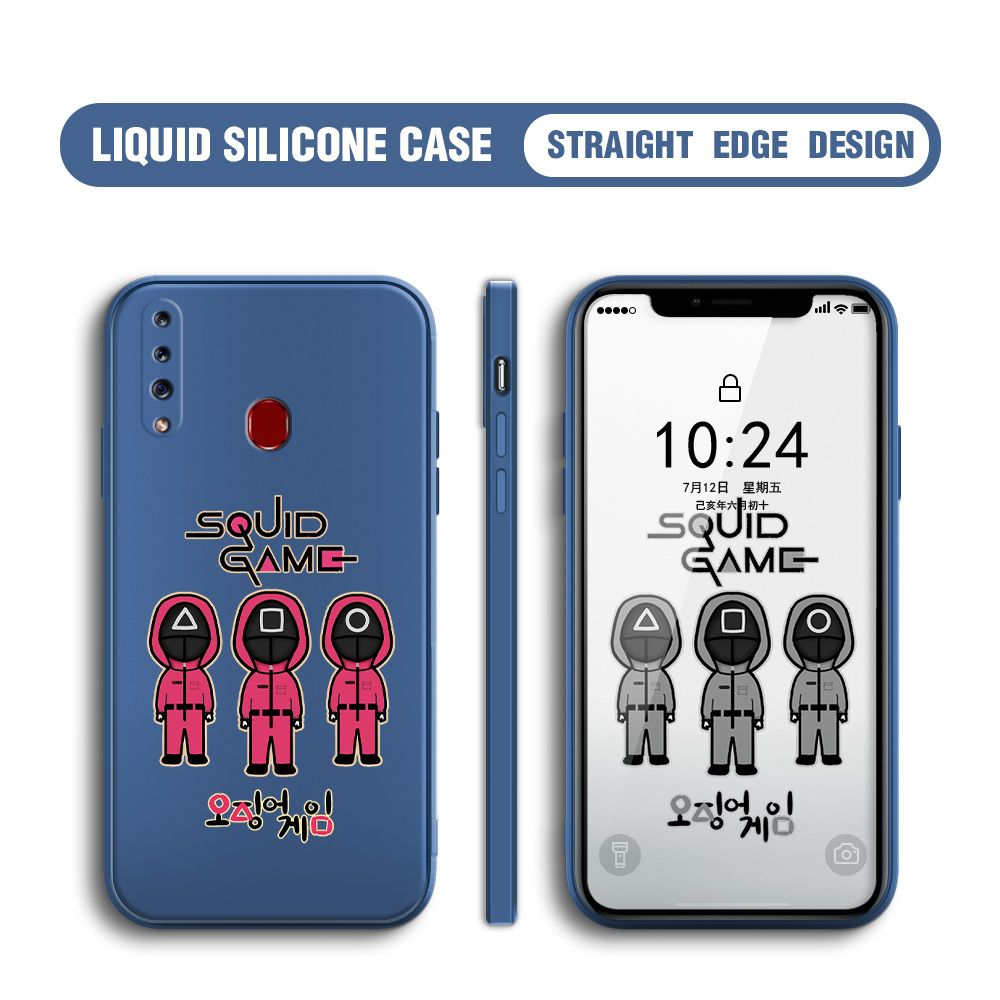 UCUC for Samsung Galaxy A20S Case Trend Cartoon Korean Squid Phone Cover Liquid Silicone Case Phone Protective Case