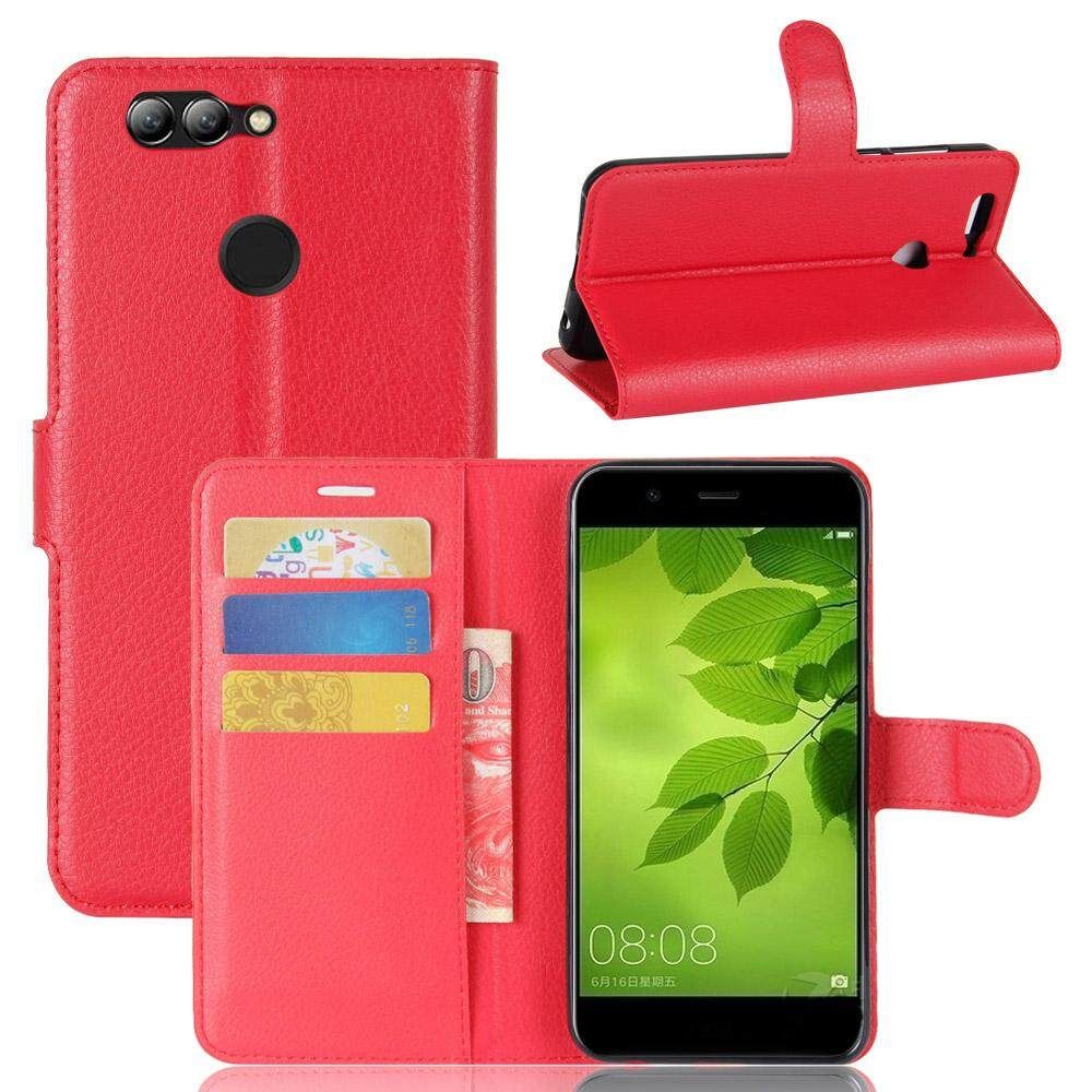 PU Leather Cover For Huawei Nova 2 Case Flip Magnetic Closure Stand Wallet Phone Casing