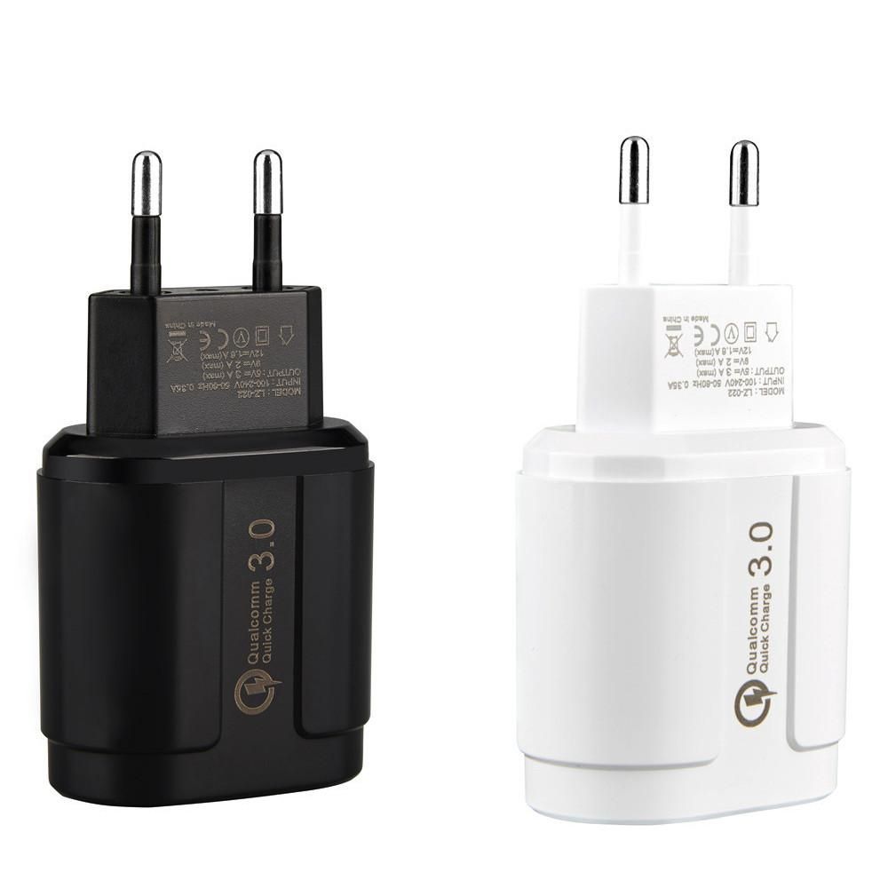 QC3.0 Fast Charging Single USB Port Smart Phone Wall Charger - EU Plug