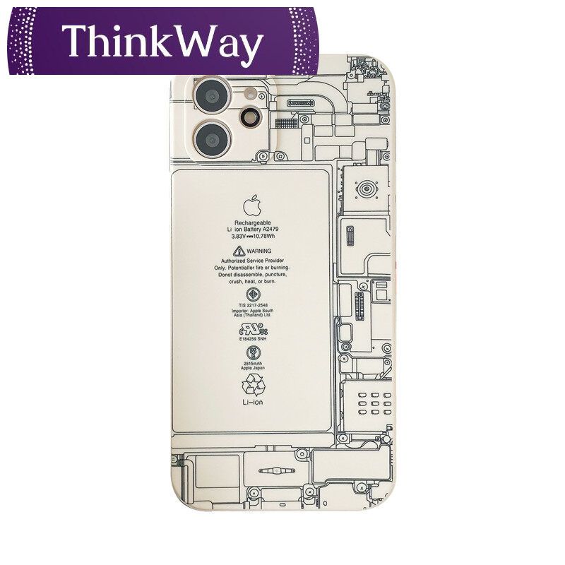 Luxury Silicone Case for iPhone 11 12 Pro Max SE 7 8 Plus Fashion Mobile phone structure drawing Soft Phone Full Cover Cases for iPhone 12 Mini 12 Pro Max X Xs Xr 7P 8P Cartoon Coque Casing