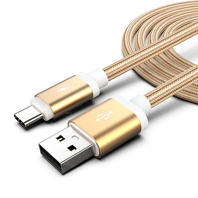 Nylon 1m 2m Type C USB Fast Charging Cable for Samsung S8 S9 S10 plus for Xiaomi Redmi Note 7 8 Pro Fast Charging Long Wire Cord