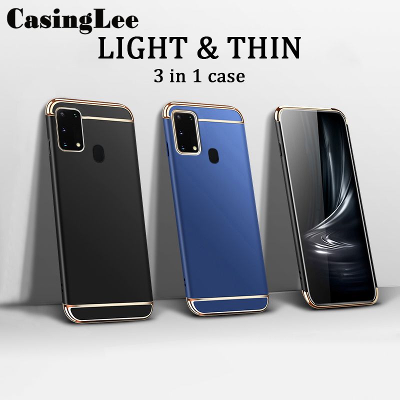 CasingLee For Samsung M31 Case Hard 3 In1 Ultra Slim Matte Plating Phone Full Protection back cover for Galaxy M31 Phone cases cover