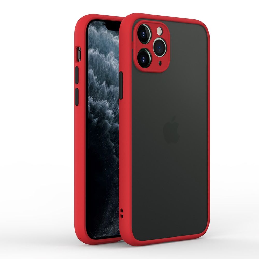 Matte Phone Case For iPhone 13 Pro Max 12 11 Pro X XS XR 7 8 Plus SE 2020 6S Silicone Hybrid Cover Camera Protection Phone Cover