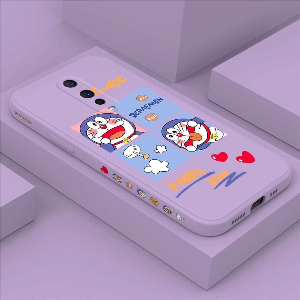 Hontinga for OPPO R17 Pro Case Side Design Cartoon Cute Cat Back Cover Soft Square Edge Pattern Liquid Silicone Trend Phone Cases
