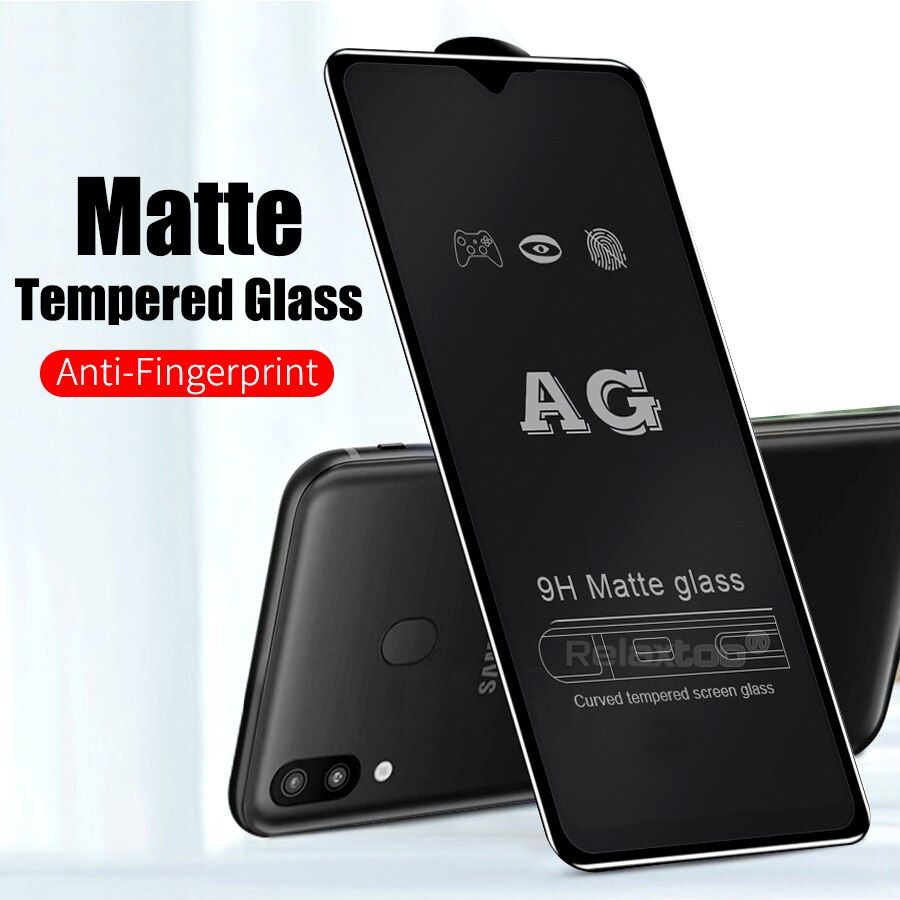Samsung Galaxy M10 PREMIUM 9D AG MATTE Tempered Glass Screen Protector (FULL DISPLAY COVERED)