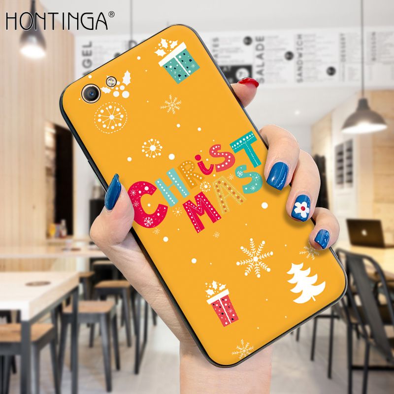 Hontinga for OPPO A59 Case Merry Christmas Gifts for Girls Boys Phone Cover Shockproof Soft Silicone TPU Cases