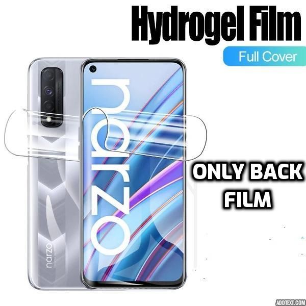 For Realme Narzo 30 Soft TPU Back Full Cover Screen Protector Transparent Protective Film