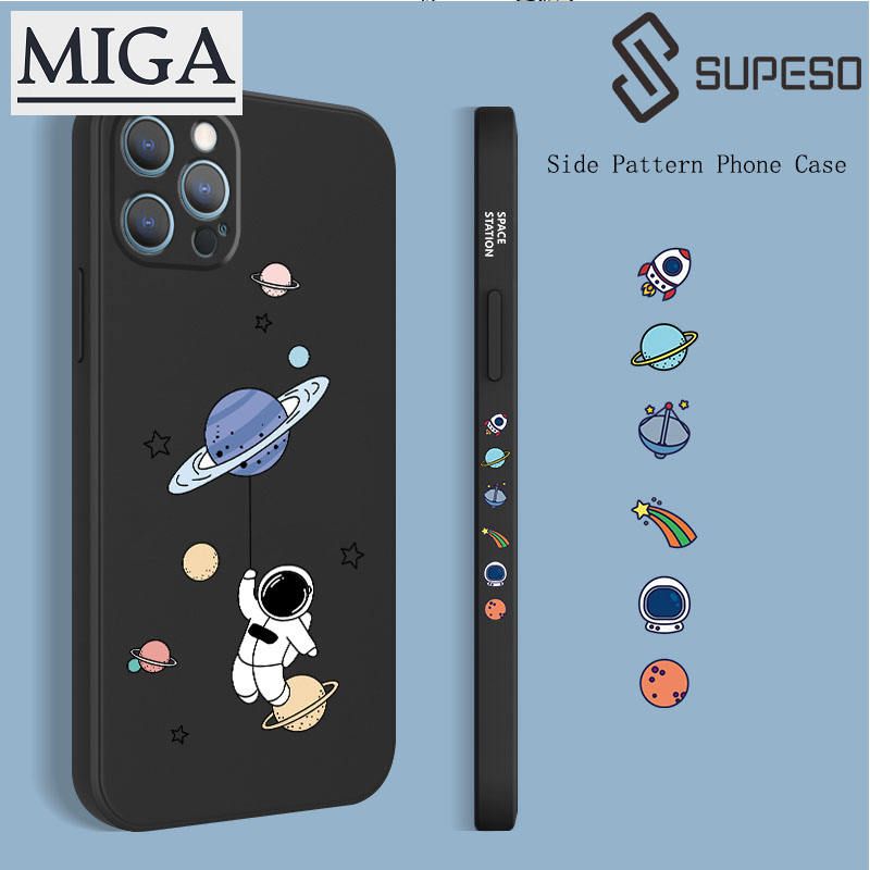 Soft Casing for Apple iPhone 12 Pro Max 12 mini 11 Pro Max 7 Plus 8 Plus 6s Plus 6 Plus SE  XR XsMax Straight side patterned Astronaut Planet Phone Case