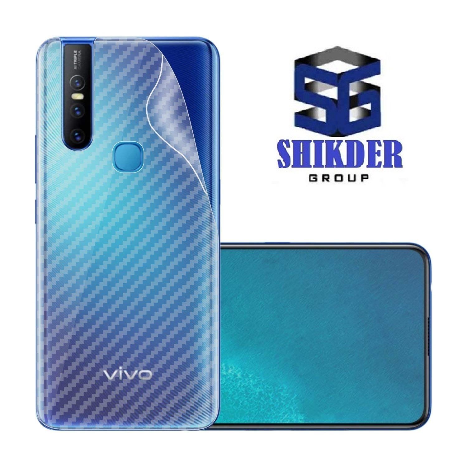 Vivo  V15 carbon Fiber Sticker Vinyl Back Poly Skin Protectorcarbon Fiber Sticker Vinyl Back Poly Skin Protector