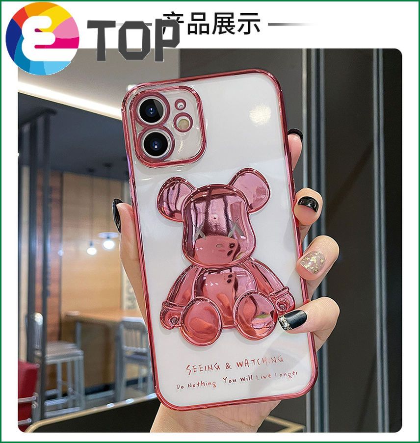 Huawei P40Pro mobile phone shell electroplating violent bear Nova987 silicone mate40 protective cover 3 glory 60 suitable
