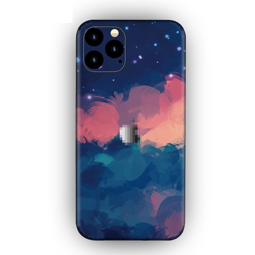 Cute Colorful Back Stickers For iPhone 12 Cartoon Phone Protector Skins Thin Rear Decorative Film