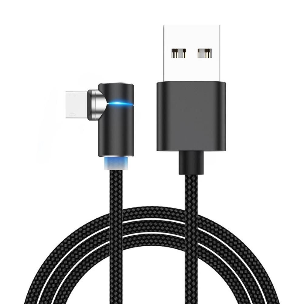 Elbow Magnetic Micro USB Type-C 5A Charging Cable Phone Charger Cord Wire