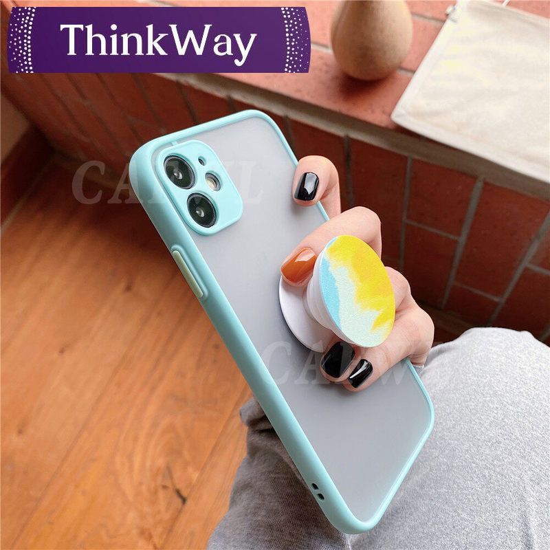 Matte Case VIVO Y20i V19 NEO Y11  Y12 Y15 Y17 Y19 Y91 Y93 Y95 Y85 V9 S1 With Watercolor Holder Translucent Macaron Color Silicone Cover DGX