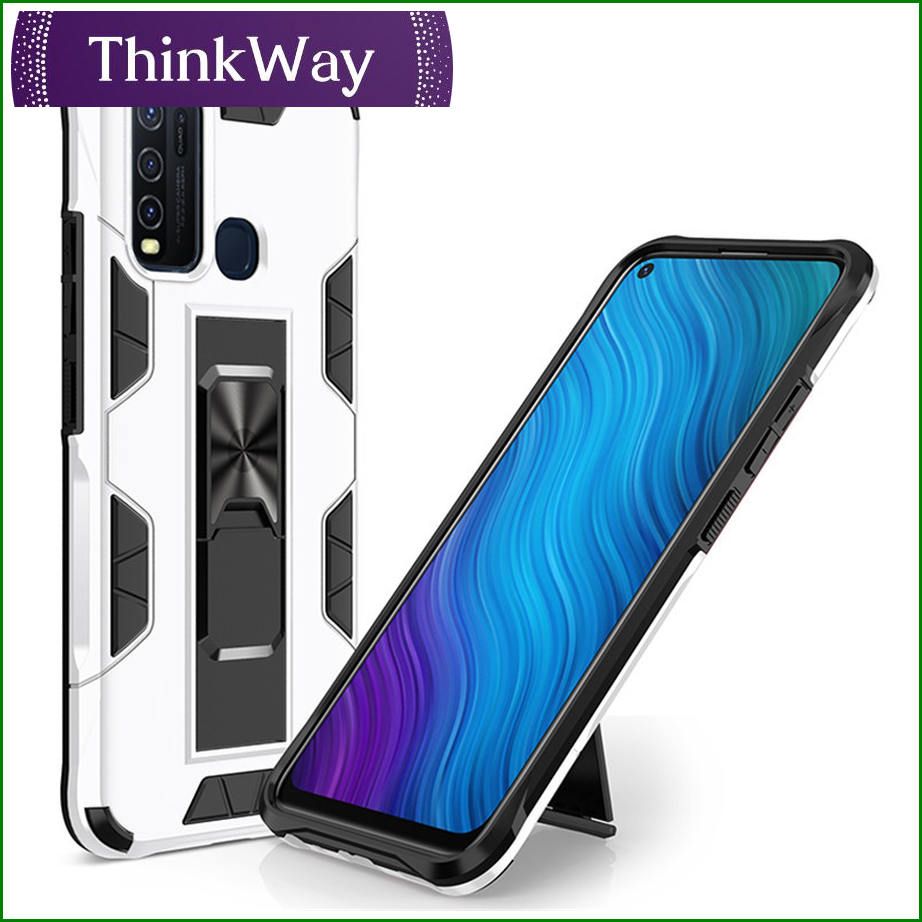 Heavy-duty car armor protective cover invisible bracket mobile phone case full machine protection built-in bracket For VIVO Y50/Y30 & VIVO X30/X30 Pro