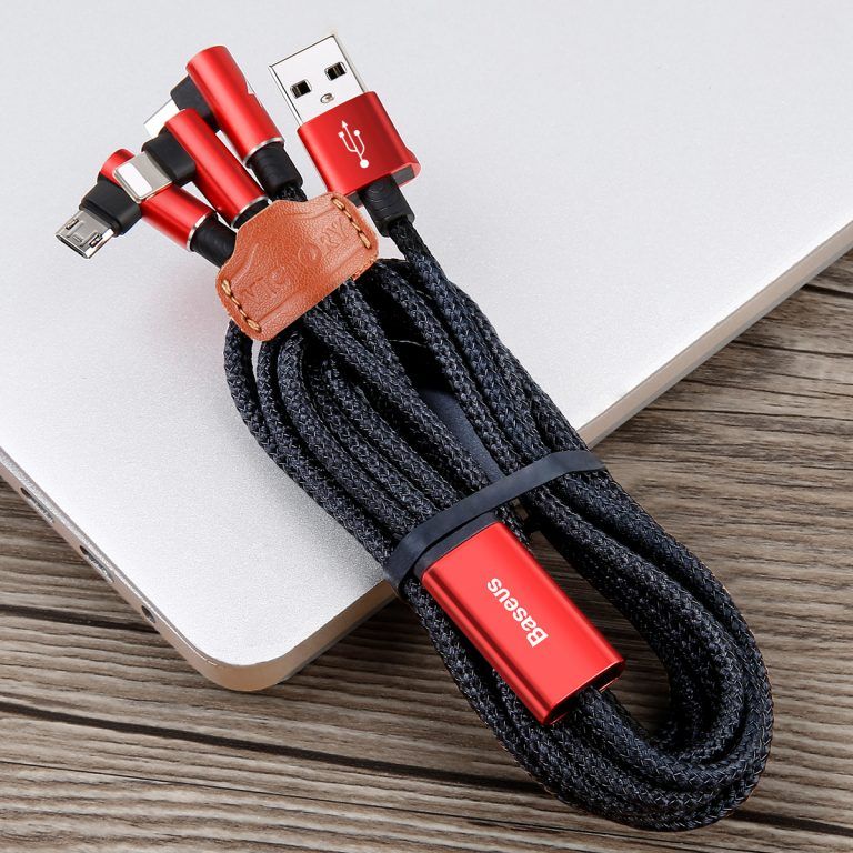 Baseus MVP King USB Fast Charging elbow gaming cable/ Data Cable with 3 type head