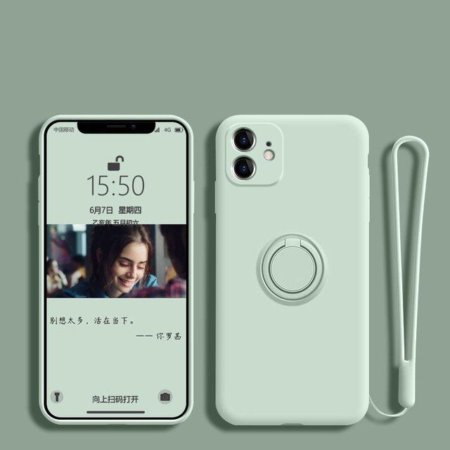 Phone Case For Xiaomi Poco F2 X3 Pro NFC Shockproof Candy Colors  Sofe Silicagel With Ring Holder Wristband 3 in 1 Cover