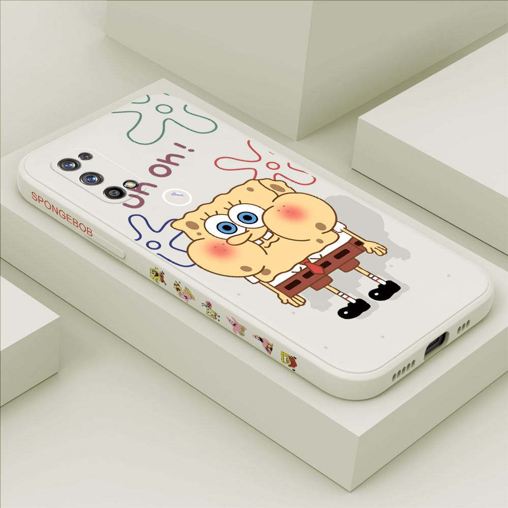 ZeroQiQi for Realme 7 Pro Case Cartoon Anime Side Printing Cases Soft Liquid Silicone Phone Cover