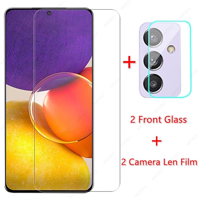 [Order message mobile phone model]2PCS For Samsung Galaxy Quantum 2 Glass for Samsung Galaxy Quantum 2 Tempered Glass Film Screen Protector HD Camera Len Film