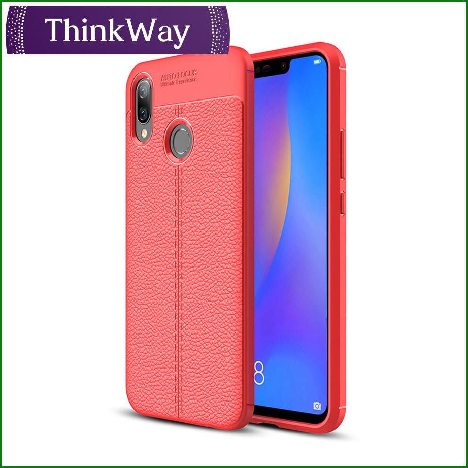 TPU case Phone Cases Silicone Shell Litchi Pattern Leather Design Back Cover Casing For Honor 8X & Huawei Nova3i/P Smart plus (European version)