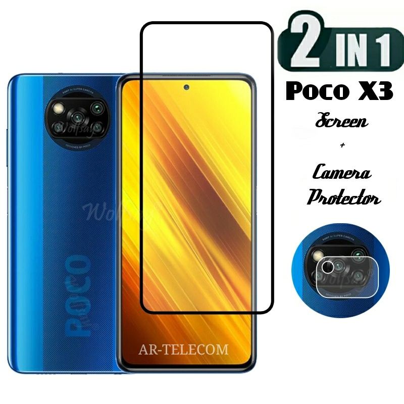 Poco X3 Glass Screen Protector + Camera Lens Protector