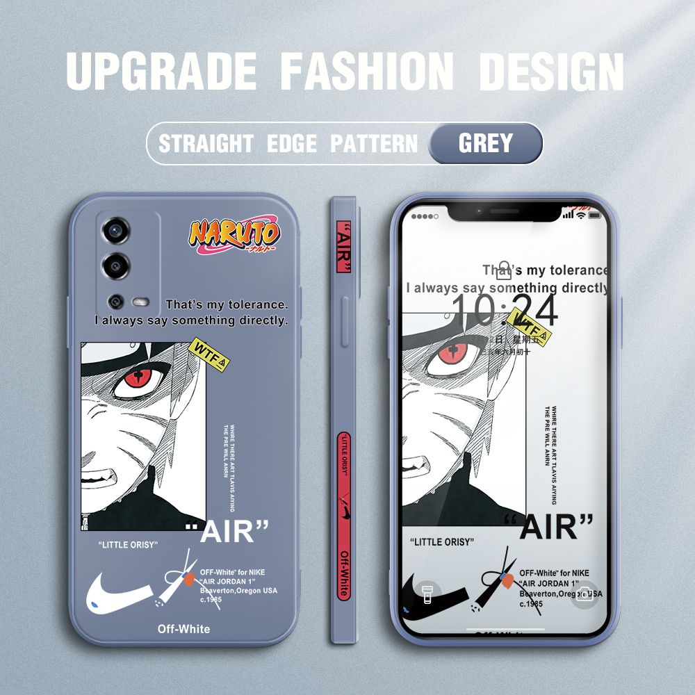 FHKL for OPPO A55 Back Cover Red Eye Naruto Side design Soft Case Multicolor Liquid Silicone Phone Cases