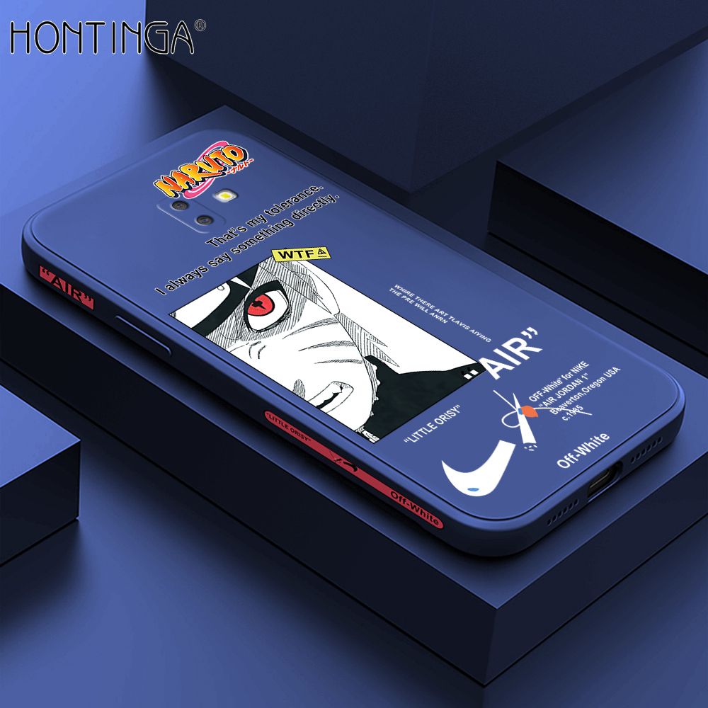 Hontinga for Samsung J6 Prime Case Side Design New Anime Naruto for Boys Back Cover Soft Square Edge Pattern Liquid Silicone Trend Phone Cases