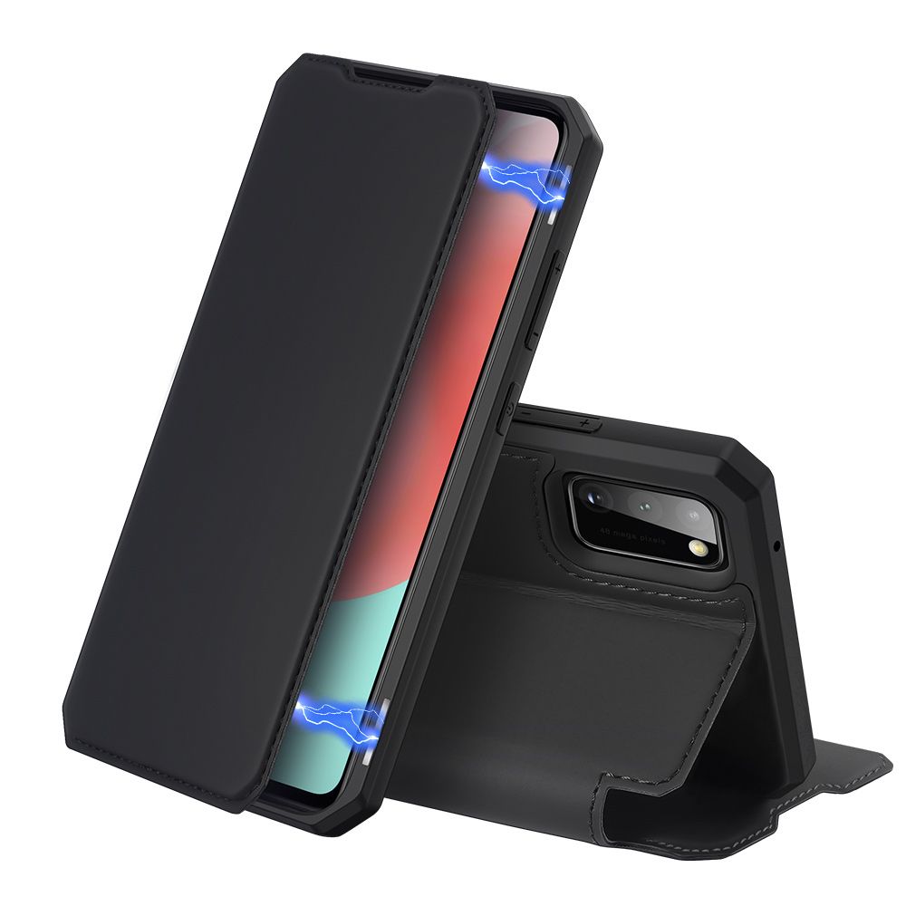 For 1 1 5G Magnetic Protective Case Bracket with Card Slot Leather Mobile Phone Cover