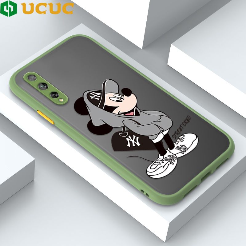UCUC for Huawei Y8P 2020 Back Cover Handsome Mouse Frosted Transparent Hard Phone Case Thin Shockproof Full Cover Camera Protect Case
